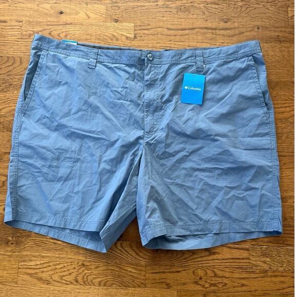 NWT Columbia Washed Out Blue Classic Flat Front Shorts Size 52 Casual Resort - Picture 1 of 5